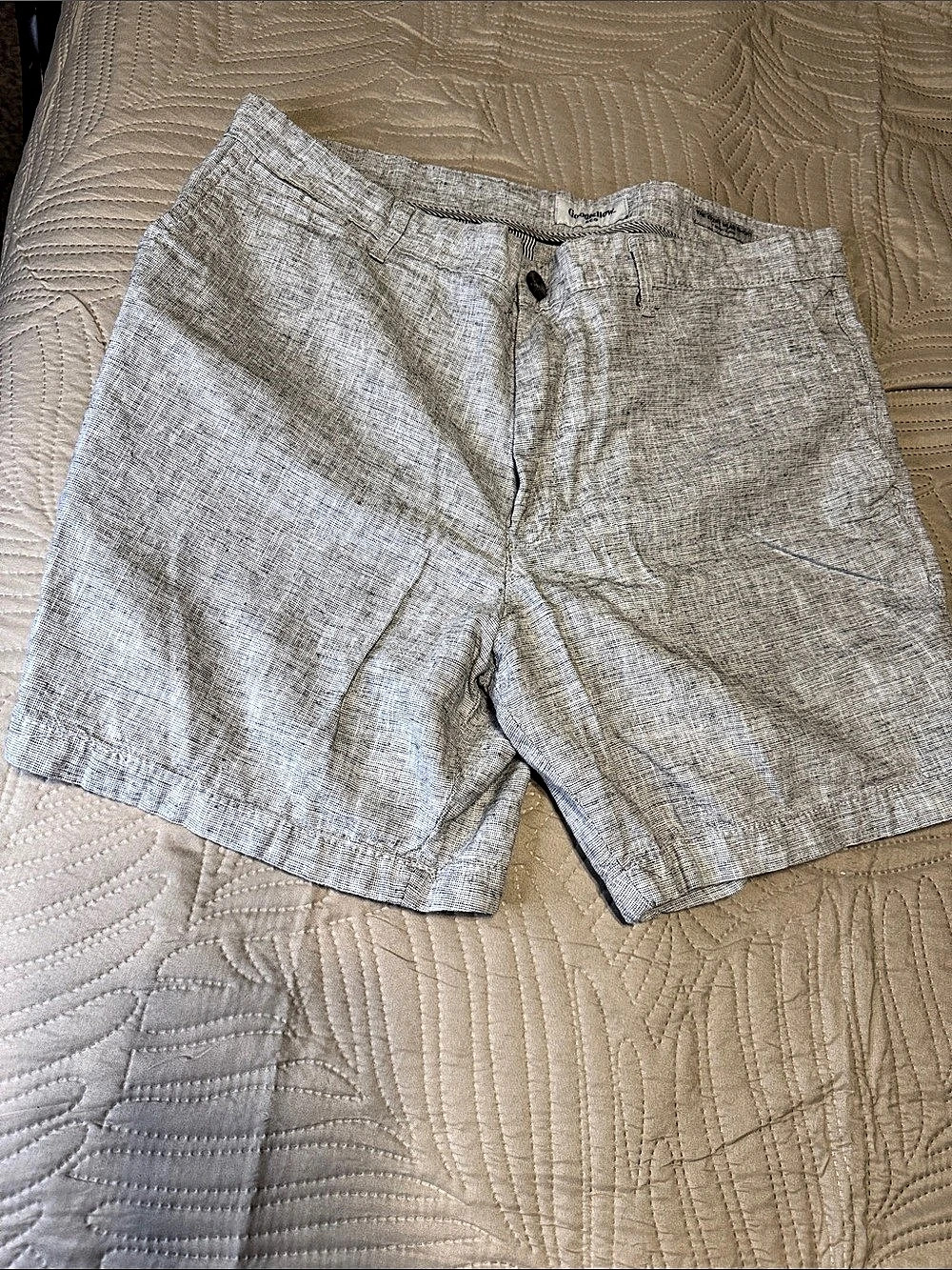 Goodfellow & Co Men's Elevated Linen Shorts Gray Waist 36
